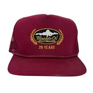 Mountain Oil Custom Lubricants Walla Walla 28 Years Snapback Trucker Hat Cap